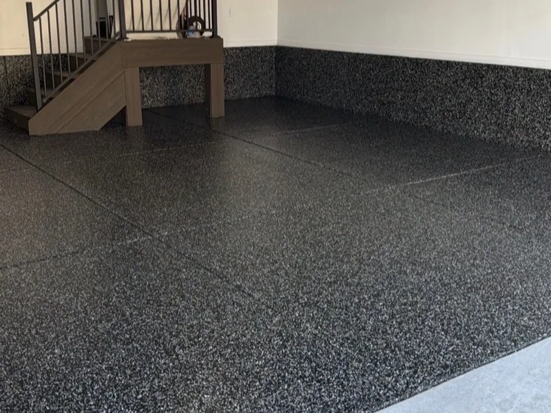 Flake epoxy garage floor coating Washington Oregon