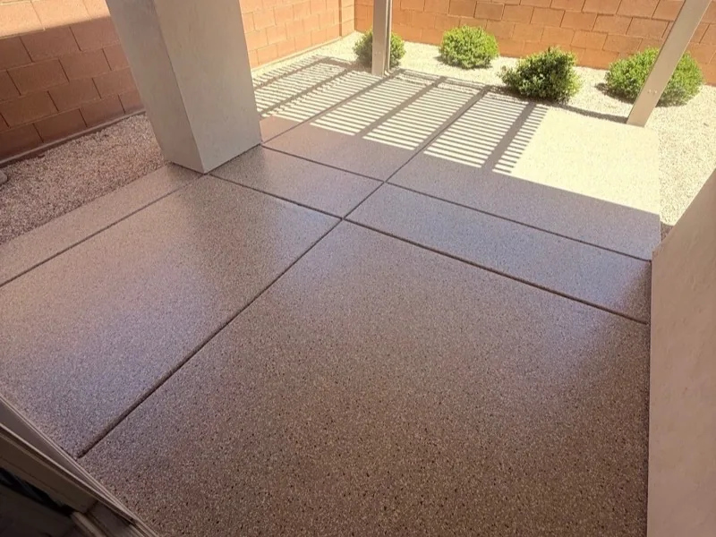 Flake epoxy patio coating Albany Oregon