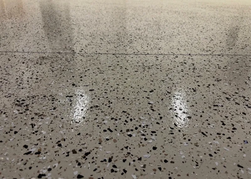 Flake epoxy garage floor Albany Oregon