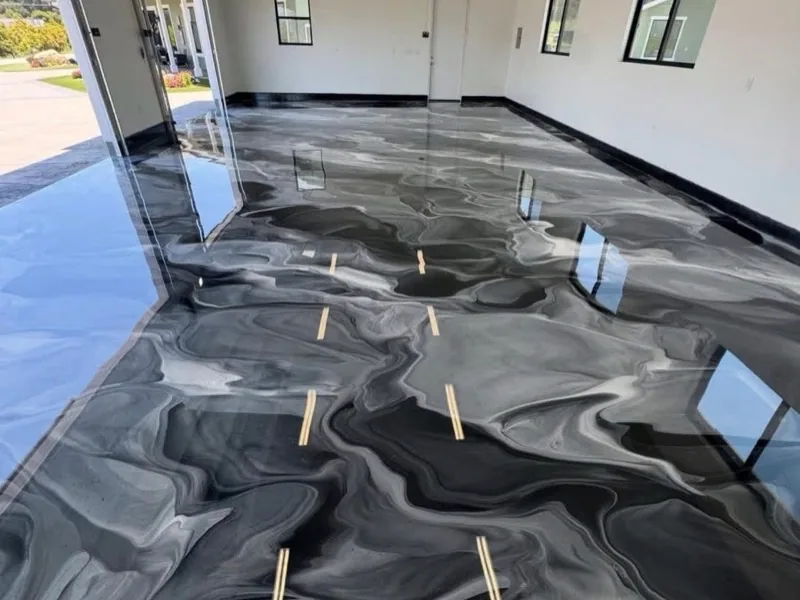 Metallic epoxy floor Albany Oregon